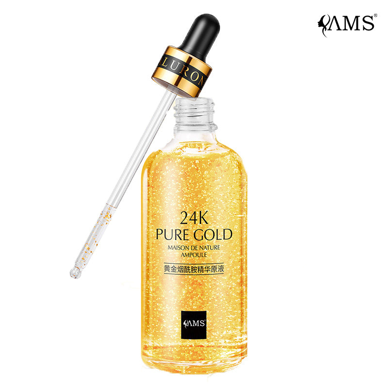 โรงงาน OEM เครื่องสำอางเหลว Niacinamide Essence ทองคำ 24k