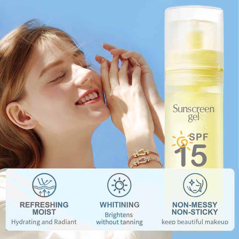 เจลกันแดด SPF15 ป้องกันหลายสถานการณ์ การผลิตฉลากส่วนตัว