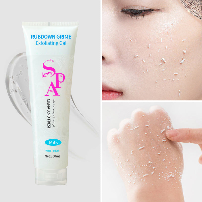 สครับโคลนขัดผิวและเจลขัดผิวที่มีส่วนผสมของโคลน