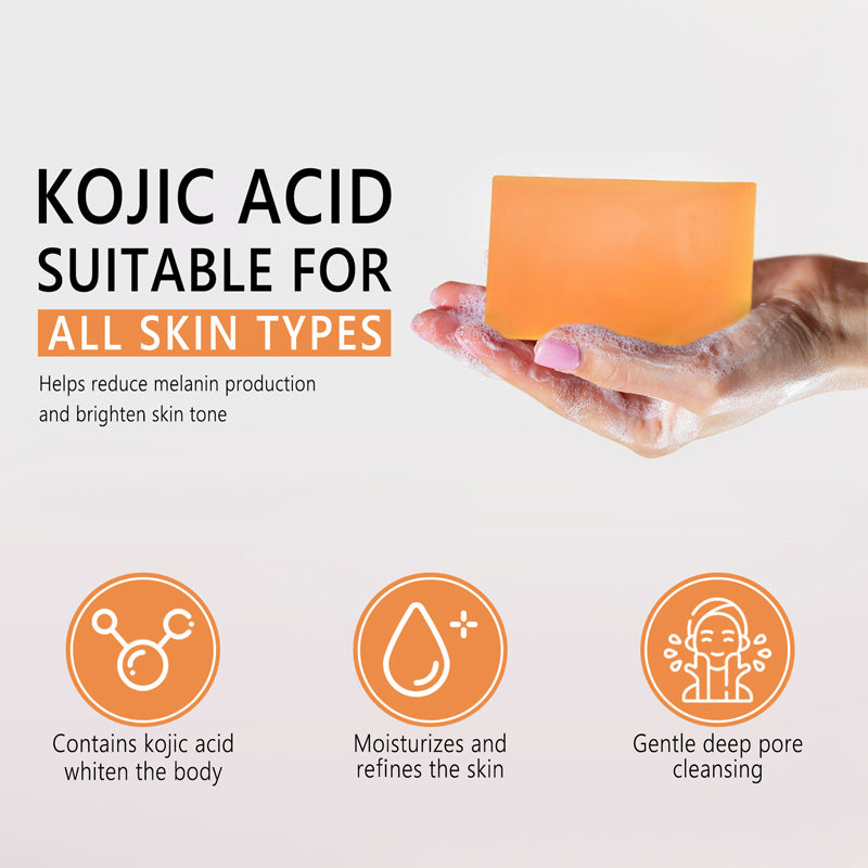 สบู่โคจิกแอซิดสูตร OEM เพื่อผิวกระจ่างใส ลดจุดด่างดำ และปรับสีผิวให้สม่ำเสมอ